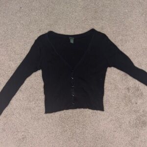 Black Button-Up Cardigan